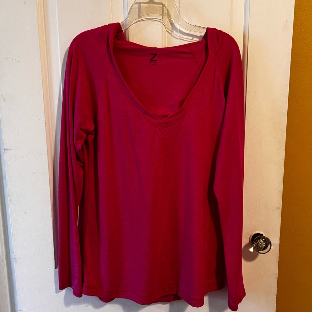 Red Relaxed Blouse Sweatshirt